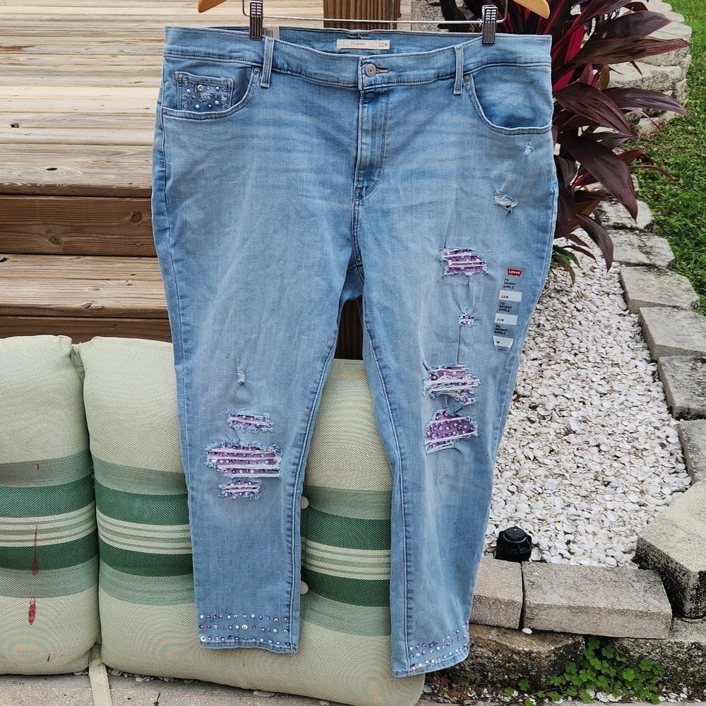 NWT! Custom bling jeans